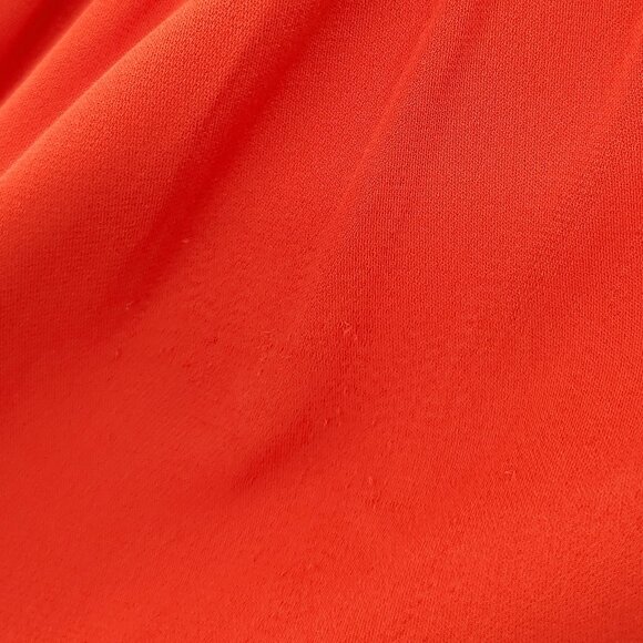 Milly Gathered Tie Neck Silky Long Sleeve Blouse L Red - Picture 16 of 16